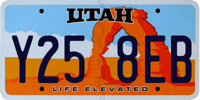 UT license plate Y258EB