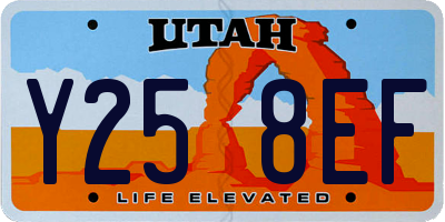 UT license plate Y258EF