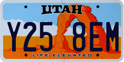 UT license plate Y258EM