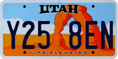 UT license plate Y258EN