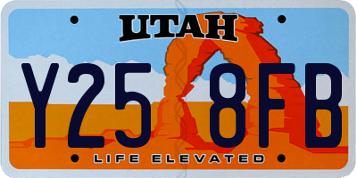 UT license plate Y258FB