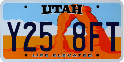 UT license plate Y258FT