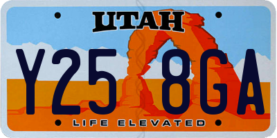 UT license plate Y258GA