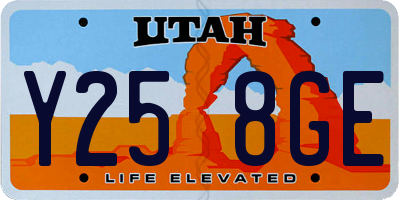 UT license plate Y258GE
