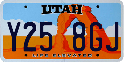 UT license plate Y258GJ