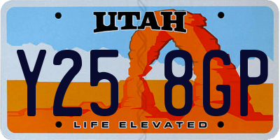 UT license plate Y258GP