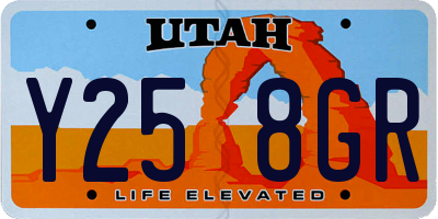 UT license plate Y258GR