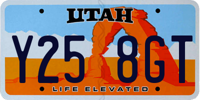 UT license plate Y258GT