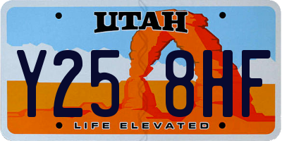 UT license plate Y258HF