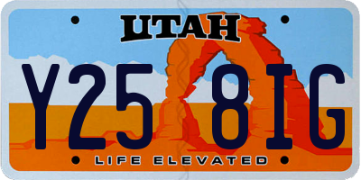 UT license plate Y258IG