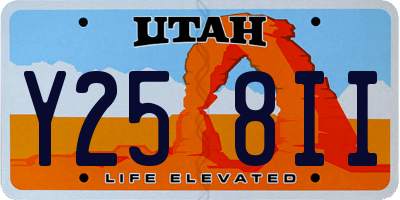 UT license plate Y258II