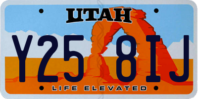UT license plate Y258IJ
