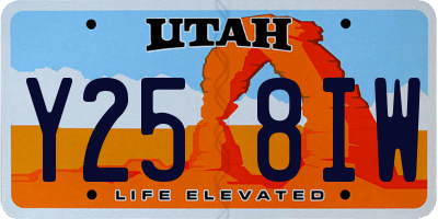 UT license plate Y258IW
