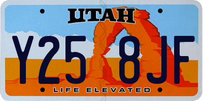 UT license plate Y258JF