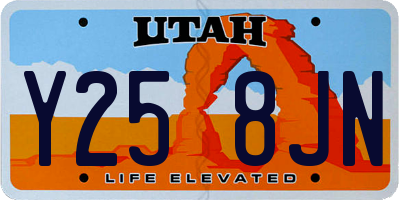 UT license plate Y258JN
