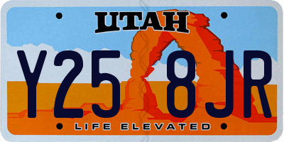 UT license plate Y258JR