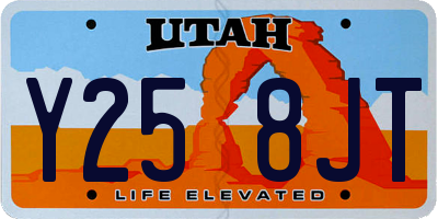 UT license plate Y258JT