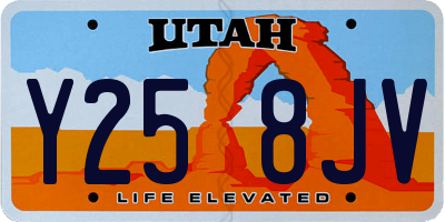 UT license plate Y258JV