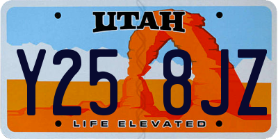 UT license plate Y258JZ