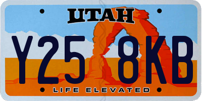 UT license plate Y258KB