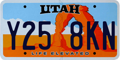 UT license plate Y258KN