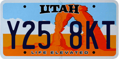 UT license plate Y258KT
