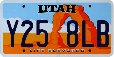 UT license plate Y258LB