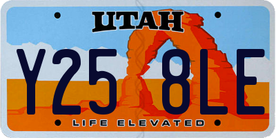 UT license plate Y258LE