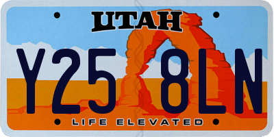 UT license plate Y258LN