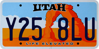UT license plate Y258LU