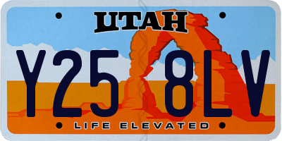 UT license plate Y258LV