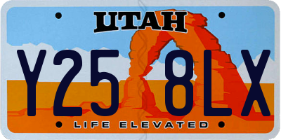 UT license plate Y258LX