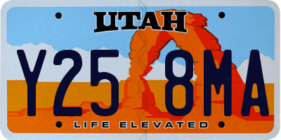 UT license plate Y258MA