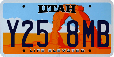 UT license plate Y258MB