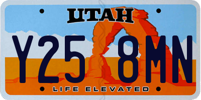 UT license plate Y258MN
