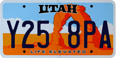 UT license plate Y258PA