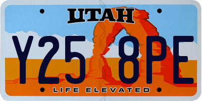 UT license plate Y258PE