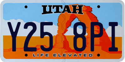 UT license plate Y258PI