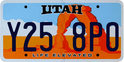 UT license plate Y258PO