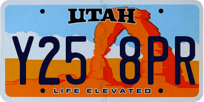 UT license plate Y258PR