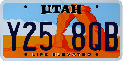 UT license plate Y258QB