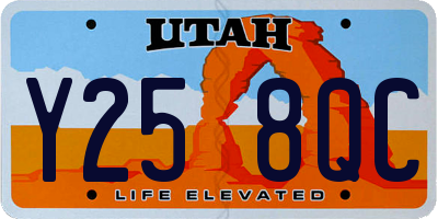 UT license plate Y258QC