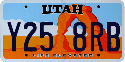 UT license plate Y258RB