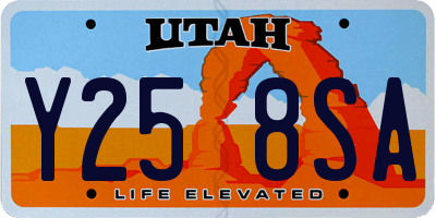 UT license plate Y258SA