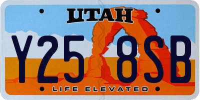 UT license plate Y258SB