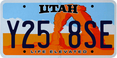 UT license plate Y258SE