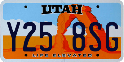 UT license plate Y258SG
