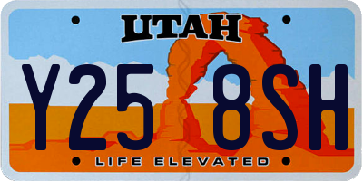 UT license plate Y258SH