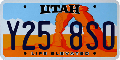 UT license plate Y258SO