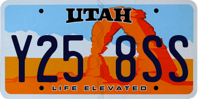 UT license plate Y258SS